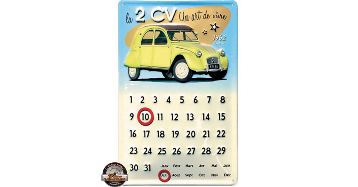 Horloge Murale Vintage Logo Citroën – Alu Bleu 20x30 Cm, Fabrication Française