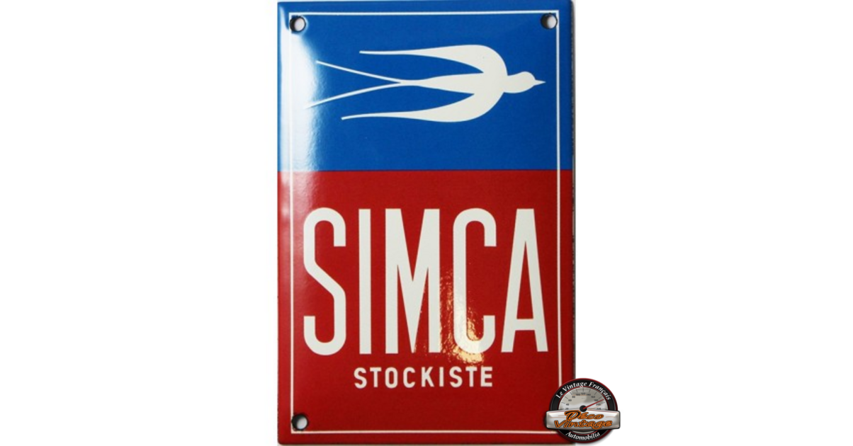 Plaque Simca stockiste émaillée - Déco murale/Plaques émaillées ...