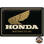 plaque métal relief honda motorcycle rétro nostalgic art 20x30 cm
