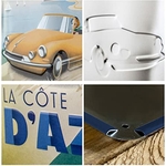 plaque métal en relief citroen ds cote dazur 20x30 cm
