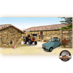 accroche clefs vintage paysage agricole