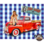 tapis de souris vintage pin-up pick-up