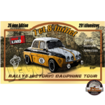 plaque vintage renault dauphine rallye rétro