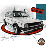 tapis de souris vw golf gti mk1