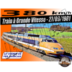 plaque métal train tgv rétro 30x40 cm