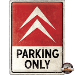 plaque métal en relief citroen parking rétro 30x40