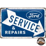 plaque métal en relief ford service repair rétro 20x30 cm