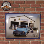 plaque tôle vintage renault 4cv