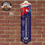 thermomètre métal la vache qui rit bleu