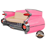 canapé voiture américaine Cadillac 1959 rose pink