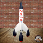 statue reproduction fusée nasa en résine