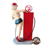 statue résine pin-up pompe à essence