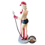 statue résine pin-up pompe à essence vintage