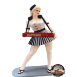 statue résine pin up serveuse vintage noir