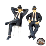 statue résine blues brothers assis