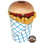 poubelle en résine hamburger