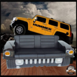 canapé voiture américaine hummer noir full black