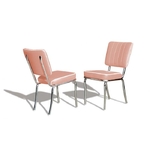chaise-diner-rose