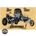 pancarte bois bikers trikeurs bienvenus