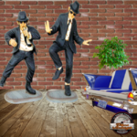 statues en résine rétro blues brothers