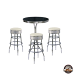 coin mange debout table haute et tabourets