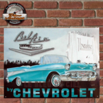 plaque publicitaire Chevrolet Bel air 30x40 cm