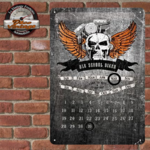 calendrier métal old school bikers