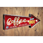 panneau lumineux vintage café