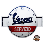 horloge murale émaillée vespa scooters