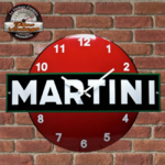 horloge murale émaillée Martini vermouth aperitif