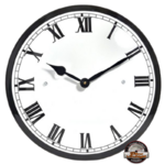 horloge murale émaillée vintage noire