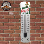 thermomètre émaillé castrol pin-up
