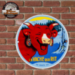 plaque publicitaire émaillée la vache qui rit