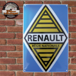 plaque publicitaire émaillée renault logo regie nationale