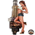 thermomètre vintage ford pick-up pin-up