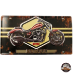 plaque immatriculation moto custom américaine