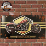 plaque immatriculation moto custom vintage
