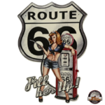 plaque pin-up route 66 américaine