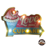 cadre lumineux love cupcakes led néon