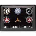 plaque metal mercedes benz nostalgic art 30x40c