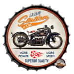 plaque capsule motorcycle gasoline station