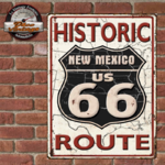 plaque vintage route 66 blason en relief