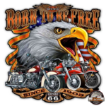 plaque métal born to be free harley motos américaines