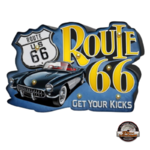 enseigne lumineuse route 66 corvette