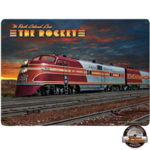 plaque déco train Rocket rock island line 20x30