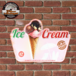 plaque tôle embossée vintage ice cream