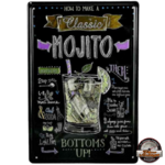 plaque déco classic mojito cocktail