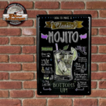 plaque tôle classic mojito 20x30