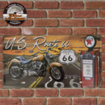 plaque immatriculation US route 66 gasoline