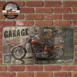 plaque immatriculation US route 66 garage